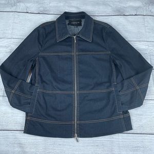 🌟 NWOT Designer Zip Denim Jacket Lafayette 148 NY